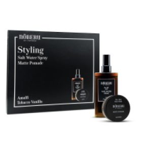 Noberu Tobacco Vanilla sada na vlasy matná pomáda 80 ml + Sea Salt sprej 200 ml