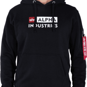 Alpha Industries Mikina Block-Logo Hoody černá L