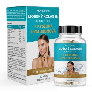 Mořský kolagen Beauty Plus + kyselina hyaluronová MOVit Energy 90 tablet