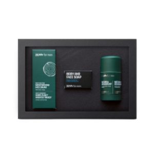 Zew For Men Everyones set hydratační krém na obličej 80 ml + deodorant roll-on 80 ml + přírodní tuhé mýdlo 85 ml sada