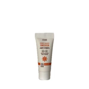 Minerální opalovací krém na tělo a obličej Mango Baby & Family SPF50 Wooden Spoon mini 10ml vzorek