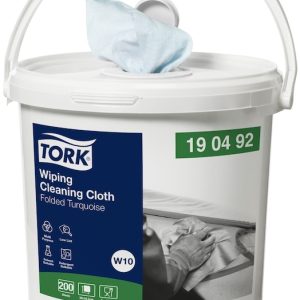 190492 Tork Low-Lint čisticí utěrka, tyrkysové, 200 utěrek, 30 x 16,5 cm, W10