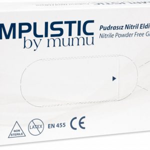 Rukavice nitrilové Simplistic by MUMU, 200 ks, bílé, nepudrované Rozměr: L