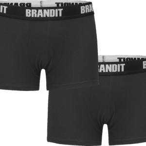 Brandit Boxerky Boxershorts Logo [sada 2 ks] černé + černé 3XL