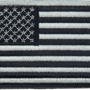 Nášivka: Vlajka USA [standardní] šedá | černá