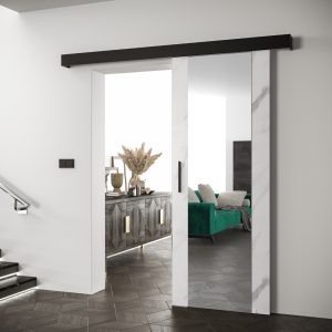 Abika Posuvné dveře 90 Salwador 2 Bílý mramor  90/204/ krycí lišta 200/12/7 barevné provedení