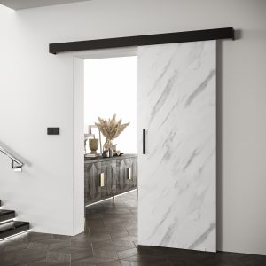 Abika Posuvné dveře 90 Salwador 1 Bílý mramor  90/204/ krycí lišta 200/12/7 barevné provedení