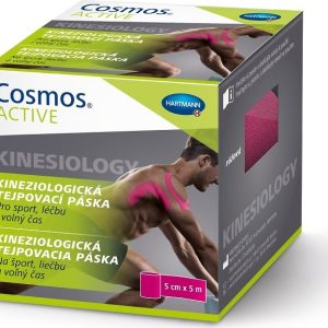 Cosmos Active kineziologická tejpovací páska béžová 5 cm x 5 m Barva: Růžová