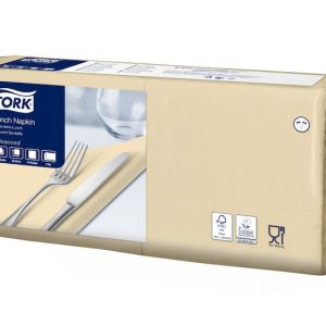 477206 Tork ubrousek slonová kost – oběd, 33 x 33 cm, 2 vrstvy, 1/4, 200 ks
