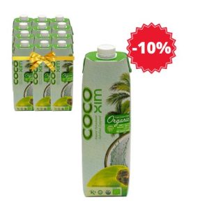 XL balení – BIO Kokosová voda organic COCOXIM 12×1000 ml