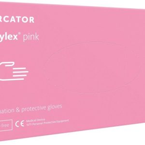 Mercator Nitrilové rukavice nepudrované růžové pink 100 ks Rozměr: XL