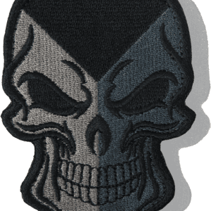 Nášivka: Lebka ČR bez bíl. zubů [ssz] antracitová | černá