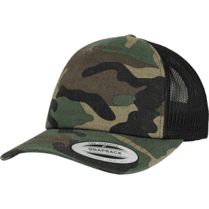 Brandit Čepice Baseball Cap Camo Trucker woodland | černá