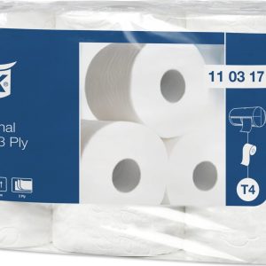 110317 Tork jemný 3-vrstvý toaletní papír konvenční role, 248 út., bílá, 7 x 6 rolí, T4