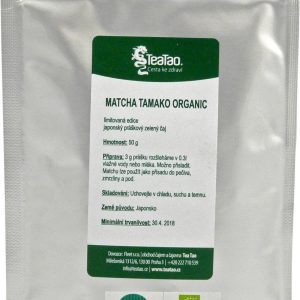 TeaTao Zelený čaj Matcha Tamako Organic 50 g