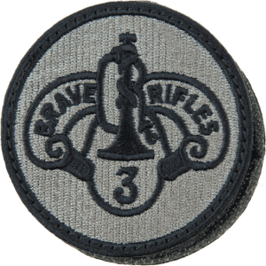 Nášivka: Pluk jízdní 3. šedá | černá
