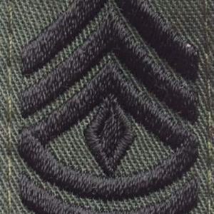 Nášivka: Hodnost US ARMY límcová First Sergeant olivová | černá