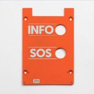 9152903 – 2N® IP Safety náhradní přední panel pro verzi s 2 tlačítky INFO&SOS