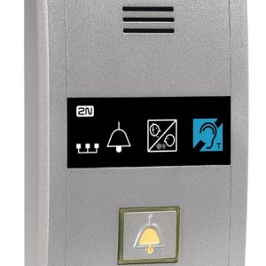 919645 – Lift1, kabinová hláska, kompaktní verze s tlačítkem, povrchová montáž