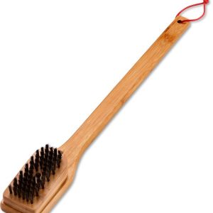 Kartáč na čištění roštů Weber s bambusovou rukojetí, 46 cm
