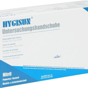 Rukavice nitrilové HYGISUN, 100 ks, modré, nepudrované Rozměr: L