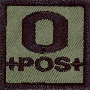 Nášivka: Krevní skupina 0 POS olivová | černá