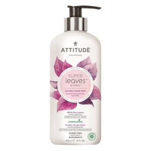 Přírodní mýdlo na ruce ATTITUDE Super leaves s detoxikačním účinkem – čajové listy 473ml