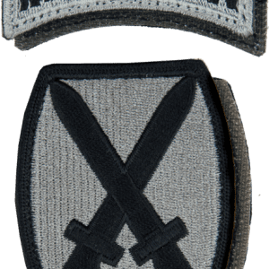 Nášivka: Divize pěší 10. – horská šedá | černá