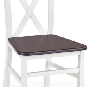 Halmar Jídelní židle Dariusz 2, bílá/tmavý ořech