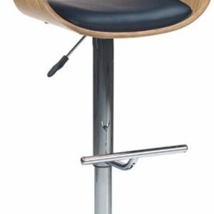 Halmar Barová židle H-45, světlý dub/černá