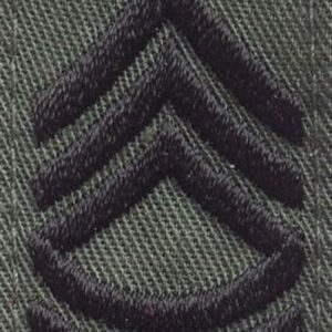 Nášivka: Hodnost US ARMY límcová Sergeant First Class olivová | černá