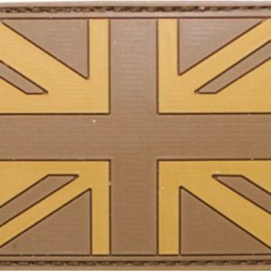 Nášivka gumová 3D: Vlajka Velká Británie desert