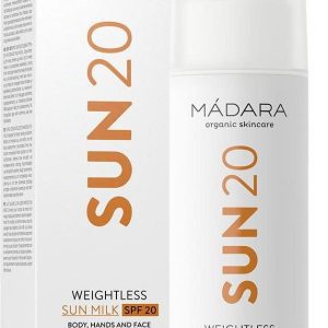 MÁDARA Lehké opalovací mléko, SPF 20 150 ml