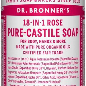 Dr. Bronner’s Tekuté universální mýdlo ALL-ONE!, Rose 240 ml