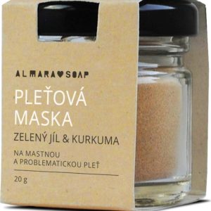 Almara Soap Pleťová maska Zelený jíl a kurkuma 20 g