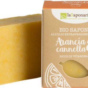laSaponaria Tuhé olivové mýdlo BIO, Pomeranč a skořice 100 g