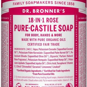 Dr. Bronner’s Tekuté universální mýdlo ALL-ONE!, Rose 945 ml
