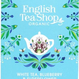 English Tea Shop Bílý čaj borůvka a bezový květ, bio 30 g, 20 ks