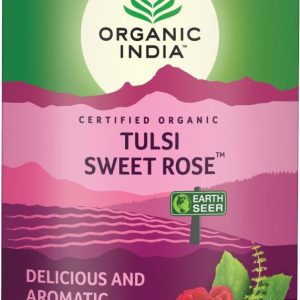 Organic India Čaj Tulsi Sweet Rose, sypaný bio 100 g