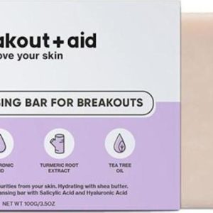 breakout+aid Čisticí mýdlo na problematickou pokožku s kyselinou salicylovou 100 g