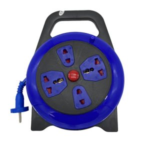 Prodlužovací kabel 5 m, 4 zásuvky, modrý