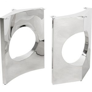 KARE Design Podnože Tavola Oho – chromové, (set 2 kusů)