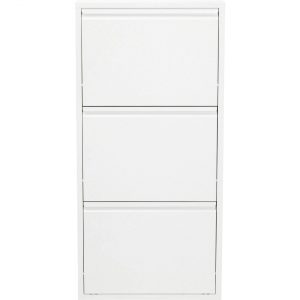 KARE Design Bílý výklopný botník Caruso 3