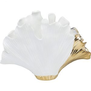 KARE Design Bílá keramická váza Gingko Elegance 45cm