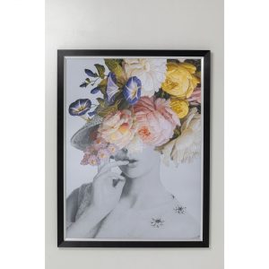 KARE Design Zarámovaný obraz Flower Lady Pastel 152x117cm