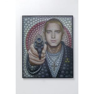 KARE Design Zarámovaný obraz Eminem Hip Hop Star (3D efekt) 70x57cm