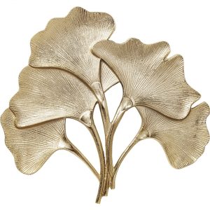KARE Design Dekorace na zeď Ginkgo – zlatá, malá