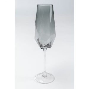 KARE Design Sklenice na šampaňské Diamond Smoke