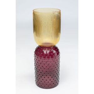 KARE Design Žluto-fialová skleněná váza Marvelous Duo 38cm