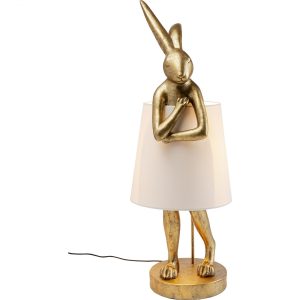 KARE Design Stolní lampa Animal Rabbit – zlatá, 88cm